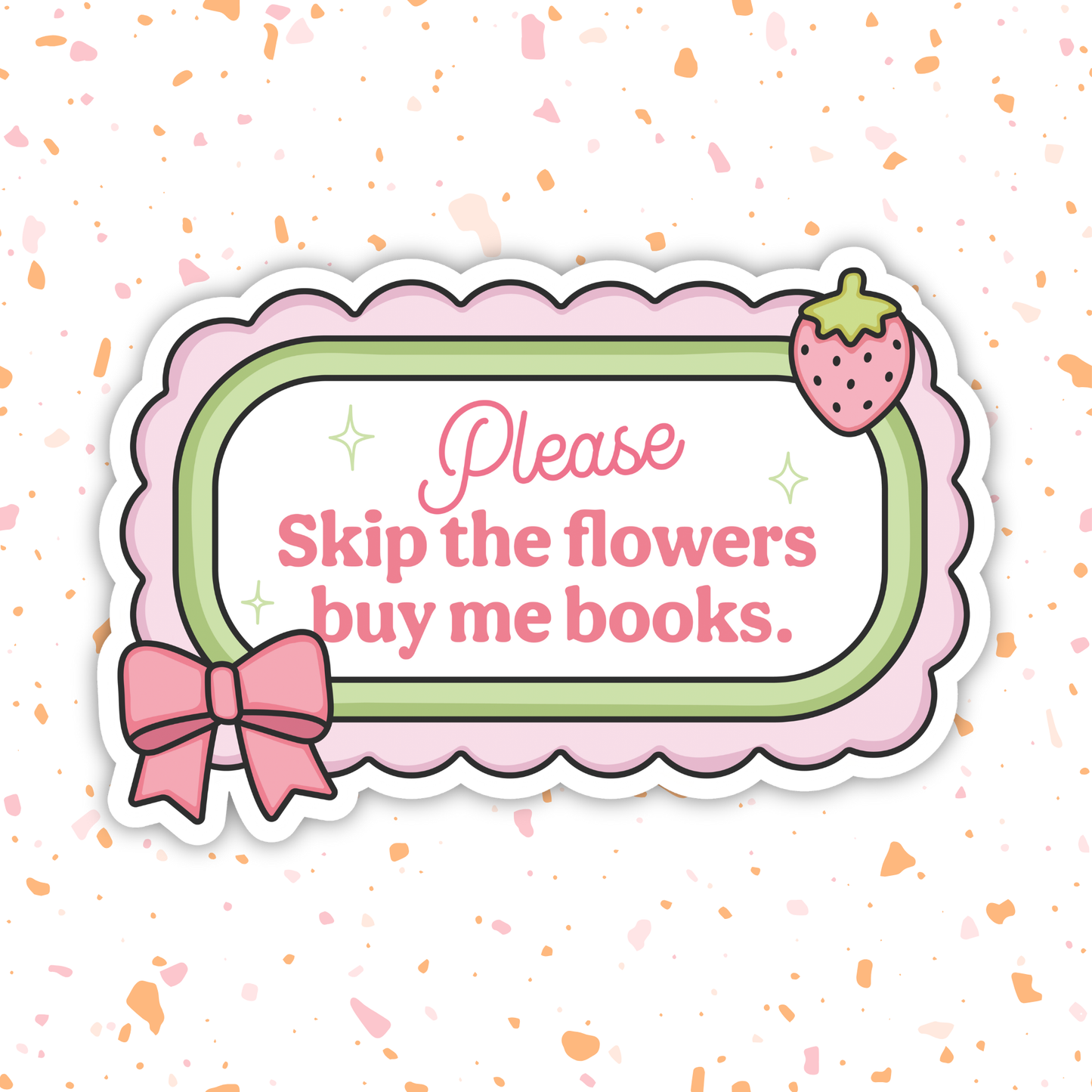 Buy Me Books Vinyl Sticker – Book Lover Gift