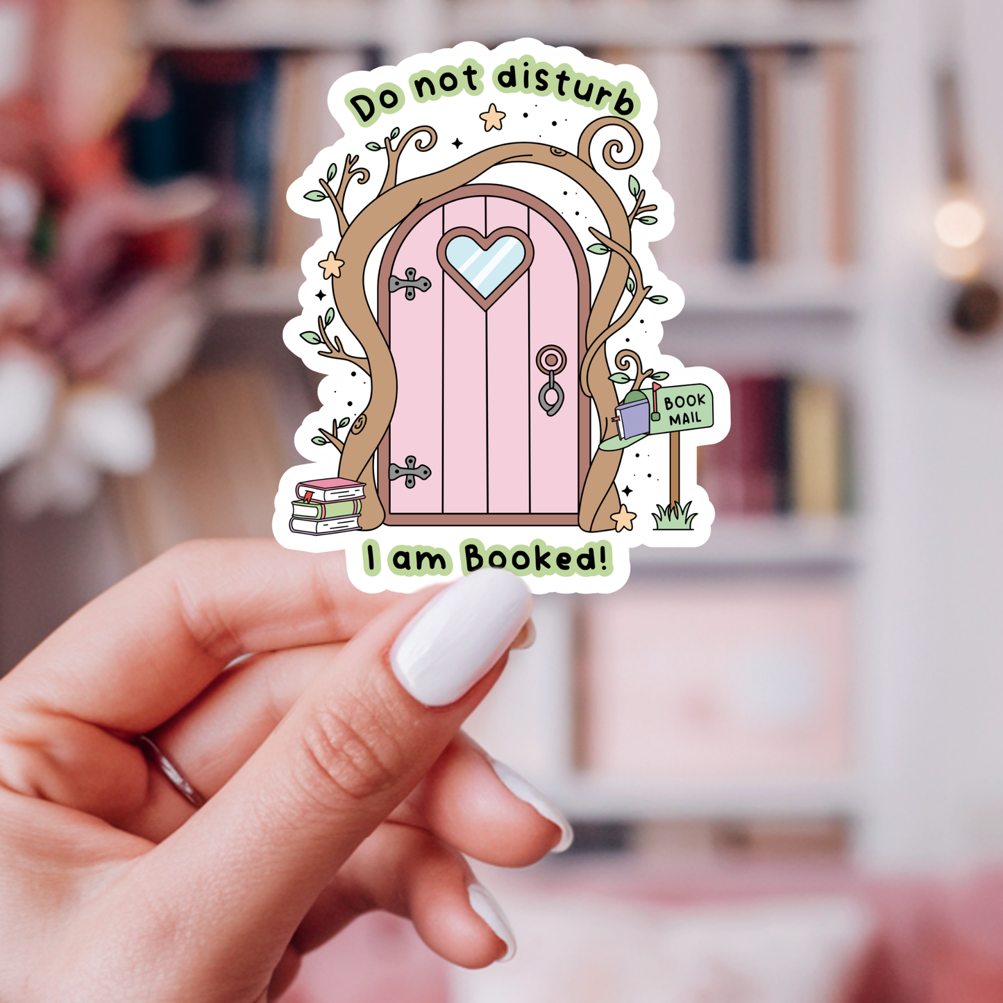 Do Not Disturb Fairy Door Sticker – Book Lover Gift  