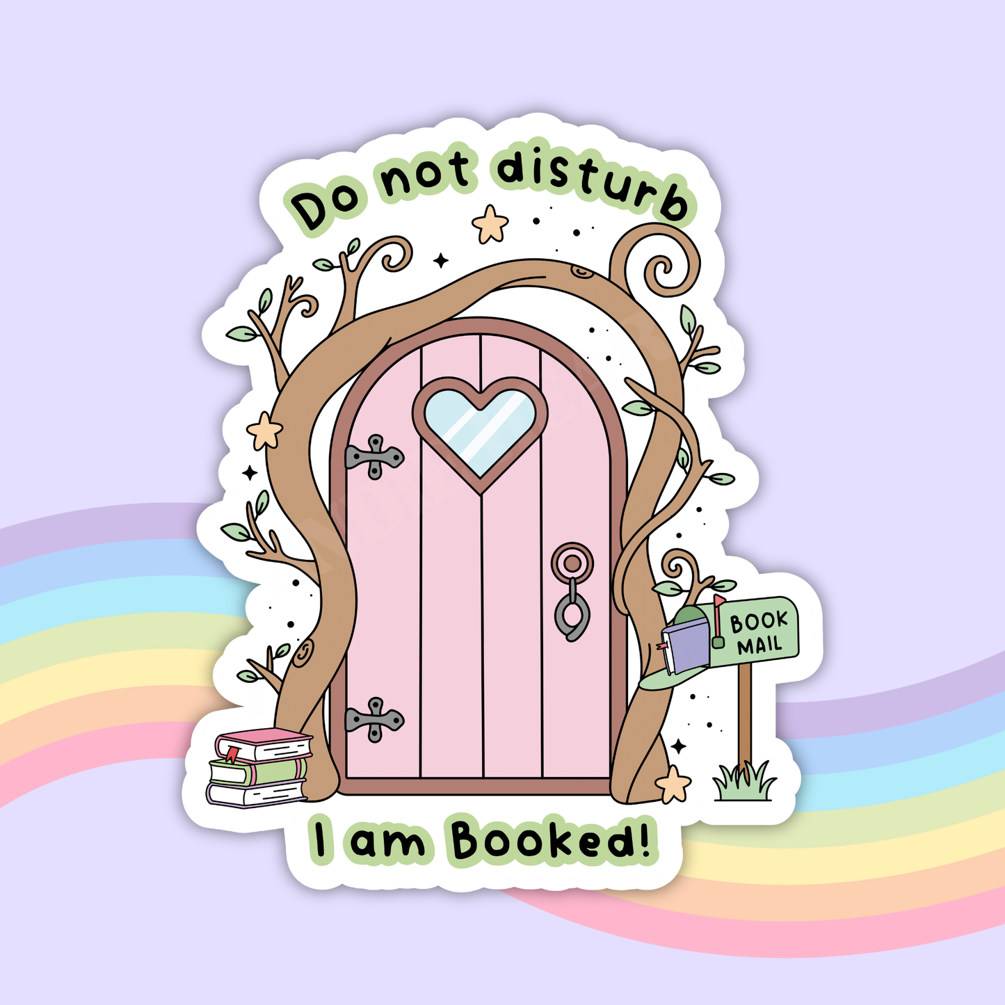 Do Not Disturb Fairy Door Sticker – Book Lover Gift  