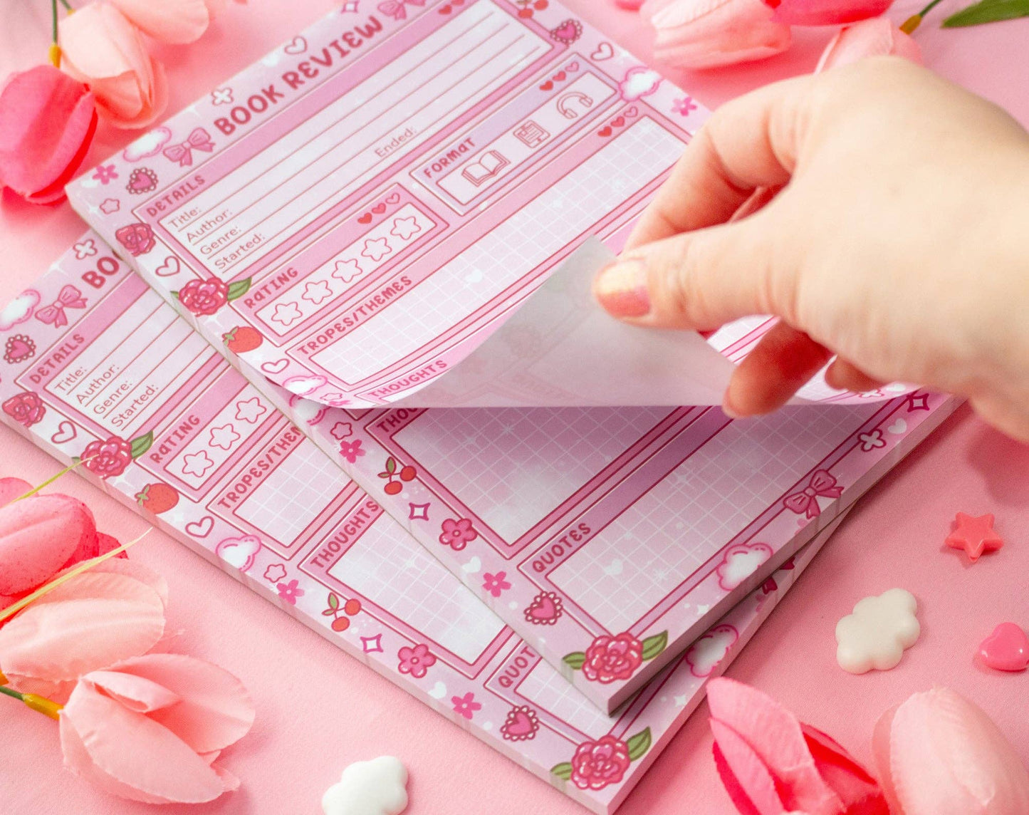 Love Story Book Review Pad