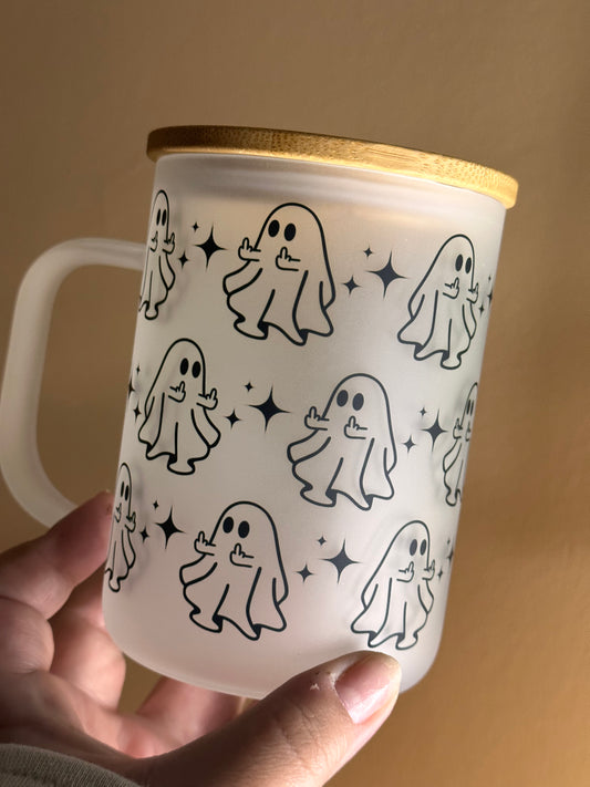 Middle Finger Ghost Mug