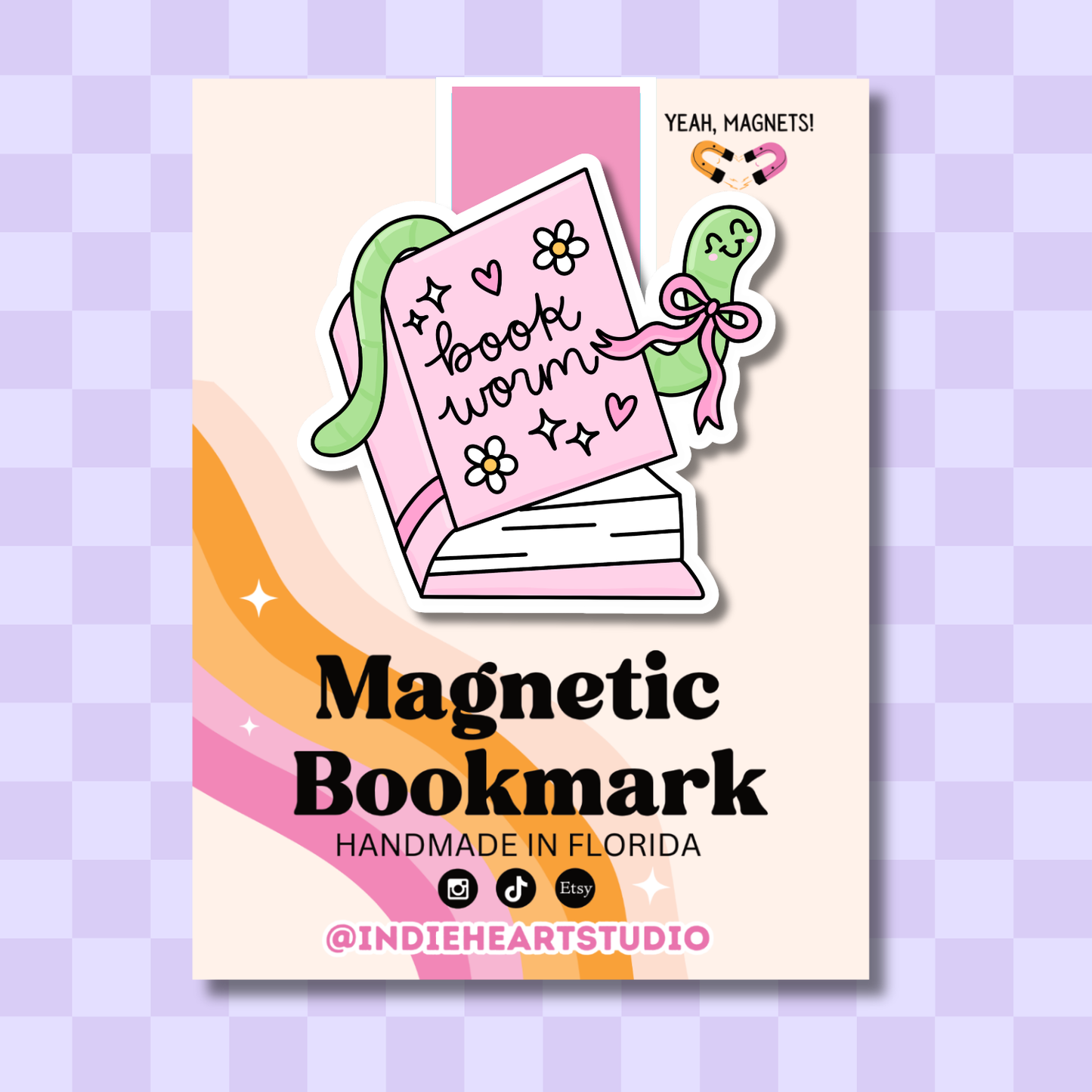Book Worm Magnetic Bookmark | Bookish Spring 