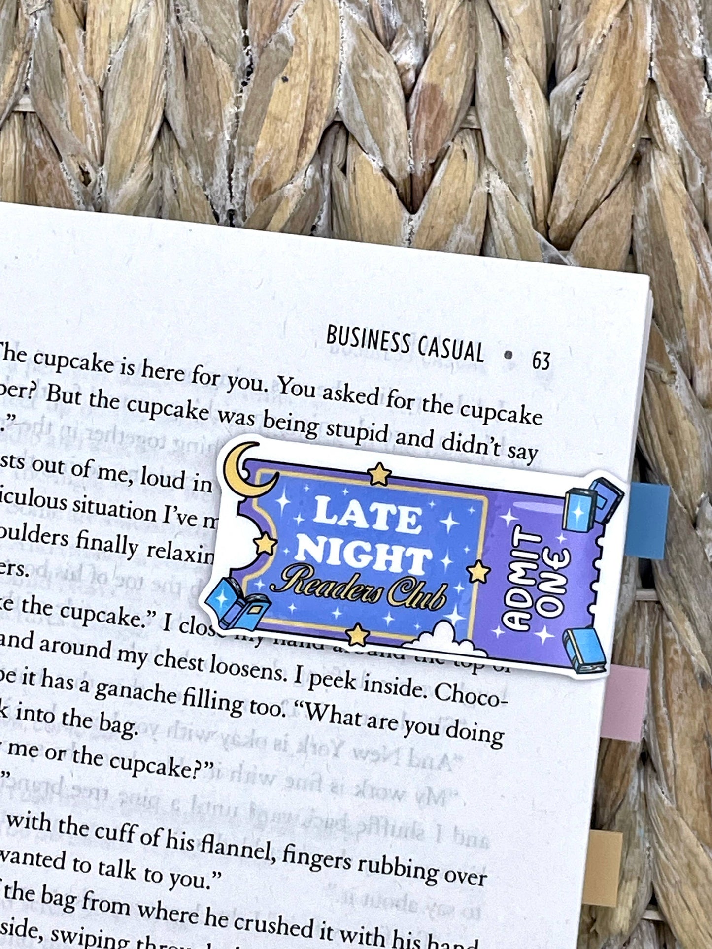 Late Night Readers Club Ticket | Magnetic Bookmark