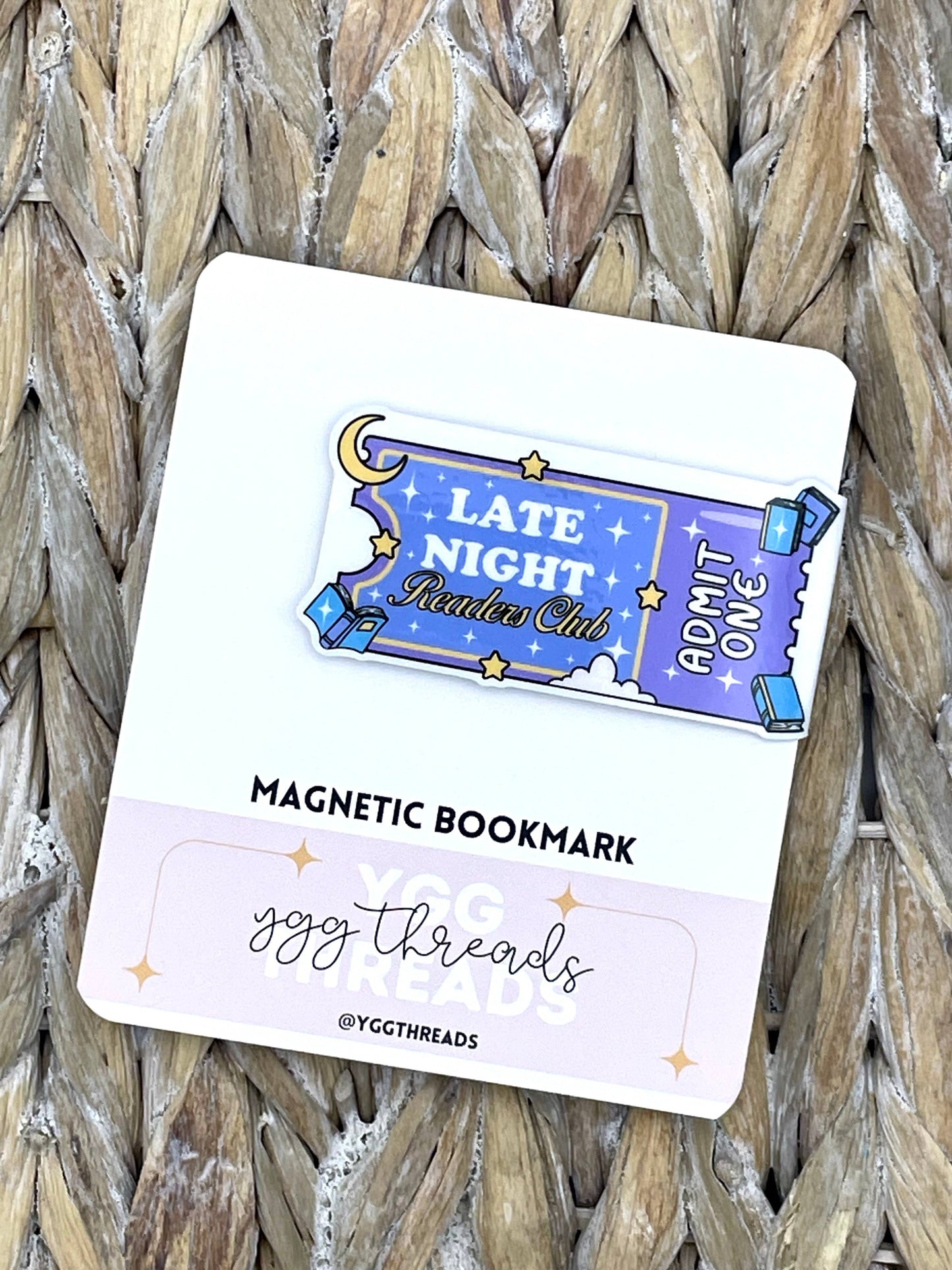 Late Night Readers Club Ticket | Magnetic Bookmark
